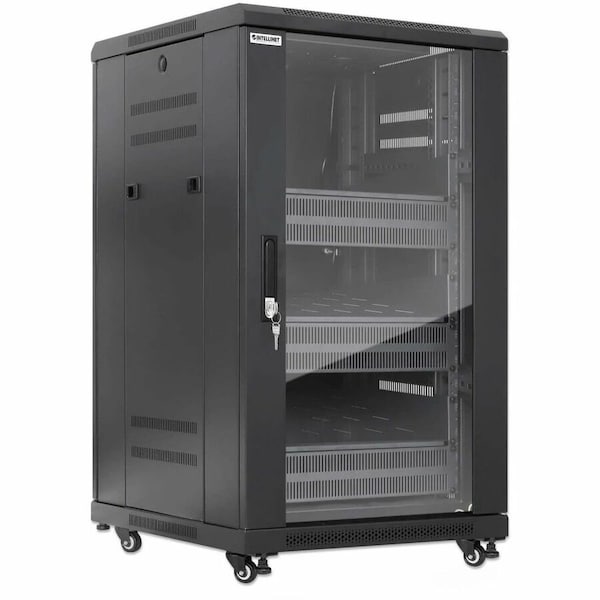 Intellinet Network Solutions PRO LINE NETWORK CABINET WITH INTEGRATED FANS, 18U 716222 - main