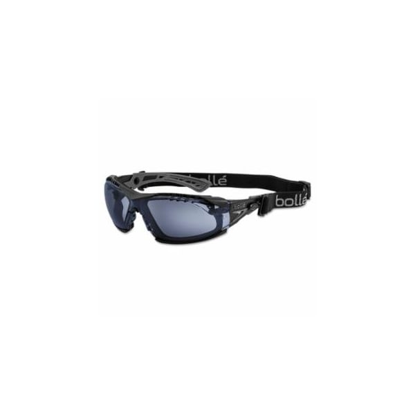 Bolle Safety Rush+ Series Safety Glasses, Smoke Lens, Anti-Fog, Anti-Scratch, Black Frame, 10PK 286-40259 - main