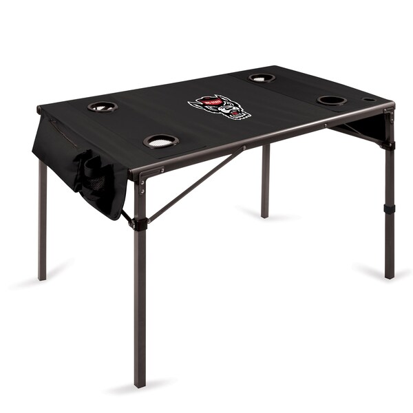 Picnic Time Family Of Brands NCAA NC State Wolfpack Travel Table Portable Folding Table, Camping Table, Outdoor Table 799-00-179-424-0 - main