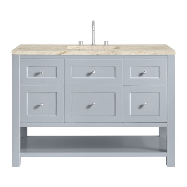 James Martin Vanities Breckenridge 48" Single Vanity, Serenity Blue, w/ 3 CM Tajnar Eclos Top 330-V48-SRB-3TJR - main