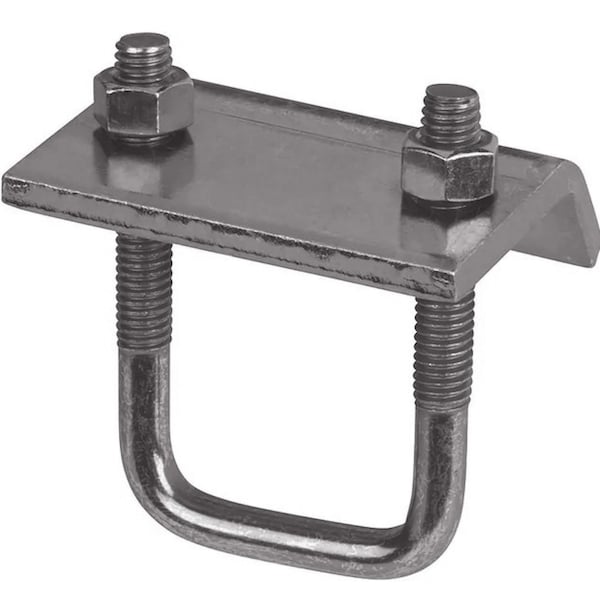 Newhouse Electric Channel to Beam Strut Channel Clamp with U-Bolt - Silver Galvanized BCUB - main