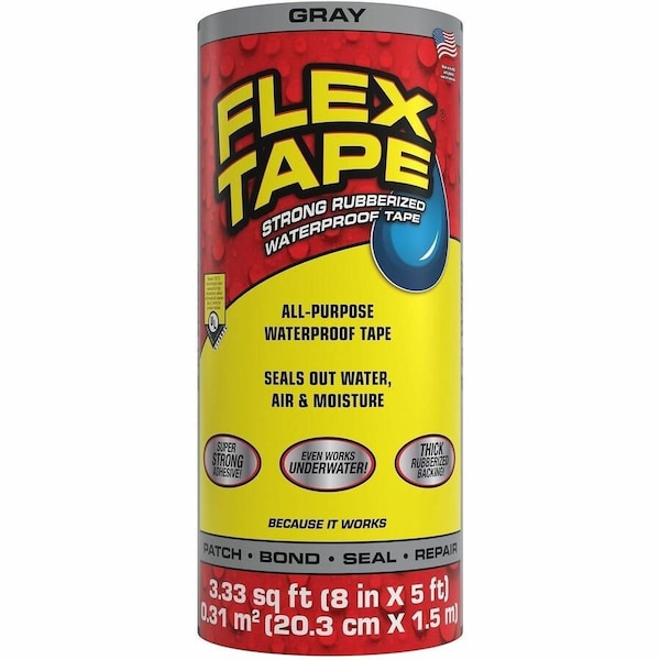 Flex Seal Flex Tape Gray 8in x 5ft, 4PK TFSGRYR0805 - main