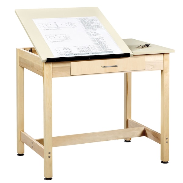 Diversified Spaces Rectangle Drafting Table, 2 pcs., Top, 36"x24"x30", 36" W, 30" H, Almond DT-1SA30 - main