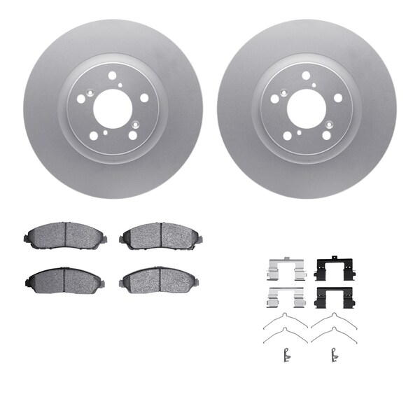 Dynamic Friction Co DFC GEOSPEC Coated Rotors with 5000 Brake Pads - Ceramic and Hardware 4512-59174 - main
