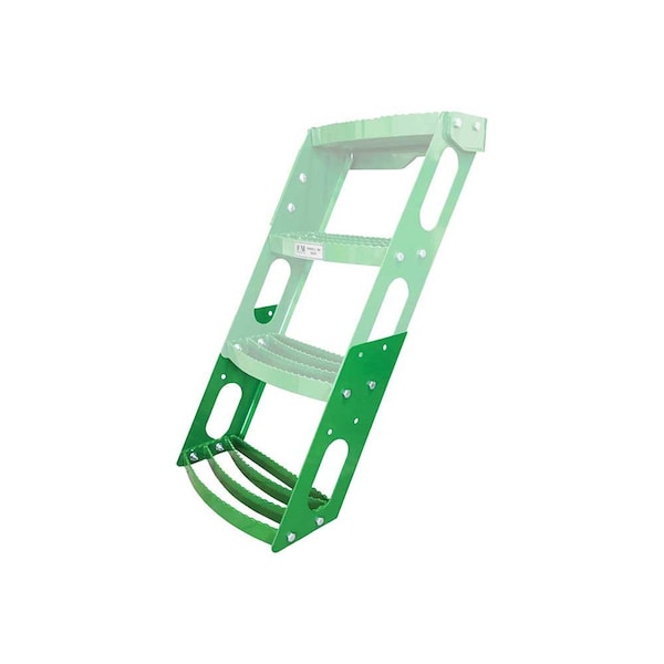 K&M Mfg Fourth Step Kit for John Deere Regular Series Tractors Bolt-On Design Green 3437 - main