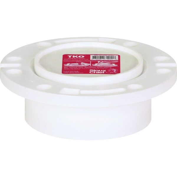 Sioux Chief 3'' Hub/Inside 4'' Schedule 40 DWV PVC Closet Flange 883-PTPK - main
