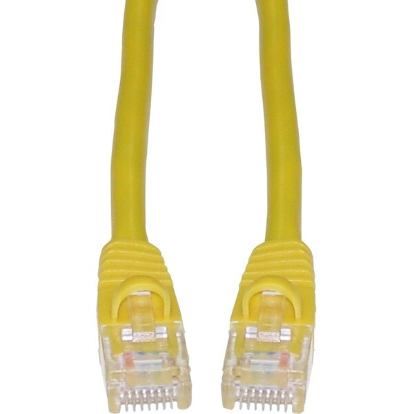 Cable Wholesale Cat5e Yellow Copper Ethernet Patch Cable, Snagless/Molded Boot, POE Compliant, 14 foot 10X6-08114 - main