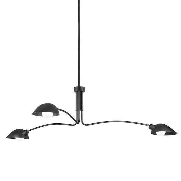 Troy Lighting Leo 3 Light Chandelier 67.5 In. Soft Black F7813-SBK - main