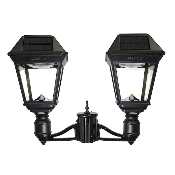 Gama Sonic Imperial III Commercial Solar Double Post Light with Dual Color Temperature and 3 in. Fitter 97KF20 - main
