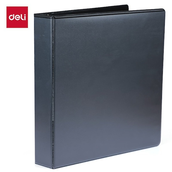 Deli Economy View Binder 1in, Letter, 3-Ring, 2 Pockets, Black, 12/Box, 12PK CF561-BK - main