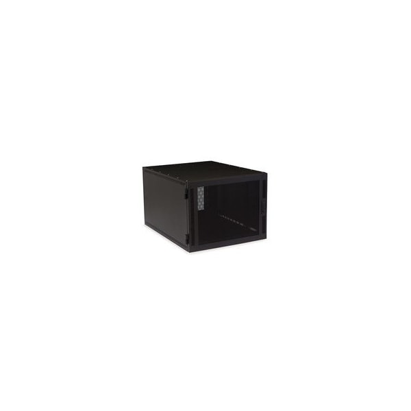 Cable Wholesale 8U Compact Server Cabinet, with adjustable rails, caster wheels, 400 lbs capacity, Vented Door 61C4-11208 - main