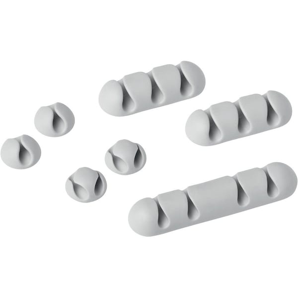 Durable Office Products Cable Clips for 1, 2.3or4 Cables Gre, PK 7 504110 - main