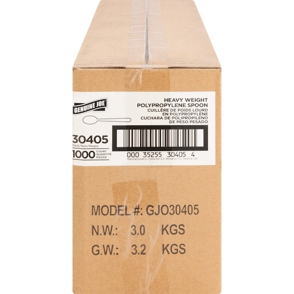 Genuine Joe Heavyweight Spoon - Black, 1000PK GJO30405 - main