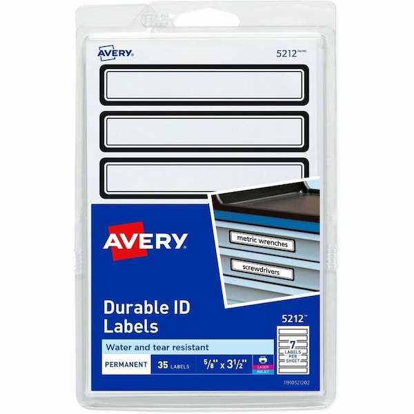 Avery Durable ID Labels, Permanent Adhes, PK35 5212 - main