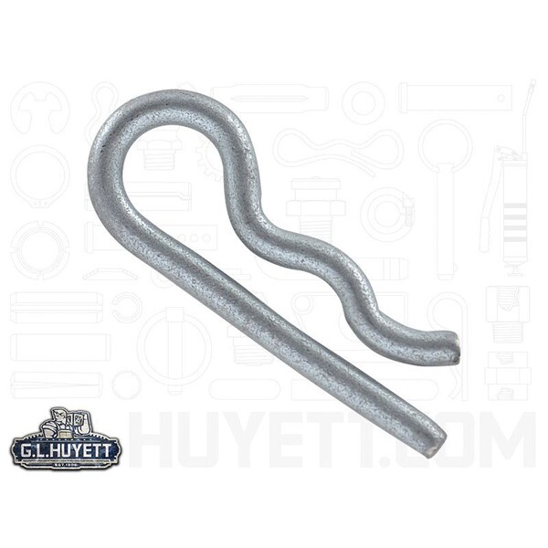 Huyett Bridge Pin, Zinc Plated Spring Steel, 0.047 in Wire Dia x 0.578 in Length x Fits 3/32 in Shaft BP-111 - main