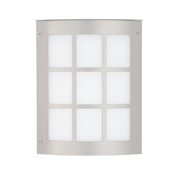 Besa Lighting Besa Outdoor Moto 11 Grid Silver White Acrylic 1x60W E12 MOTO11GR-WA-SL - main