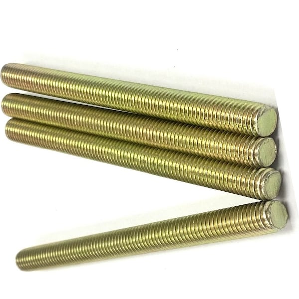 Zmg Fasteners Plus 1 1/2 - 6 X 36" FULLY THREADED STRAIGHT ROD SAE GR 8 J429 ZINC TRIVALENT YELLOW 2046041 - main