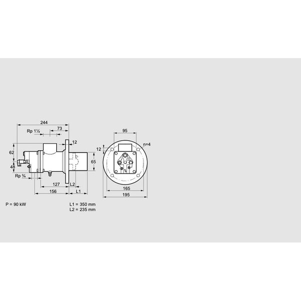 Honeywell Kromschroder BIO 65RB 350/235 37 EB, BURNERS GAS W ATT KS84099178 - main