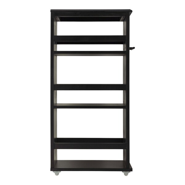 Alaterre Furniture 3 Tier Slim Rolling Storage Cart Narrow Rolling Cart with Handle and Wheels LHKIT-002 - main