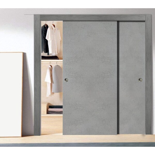 Sartodoors Slab Interior Door, 28" x 96", White PLANUM0010DBD-BTN-36 - main