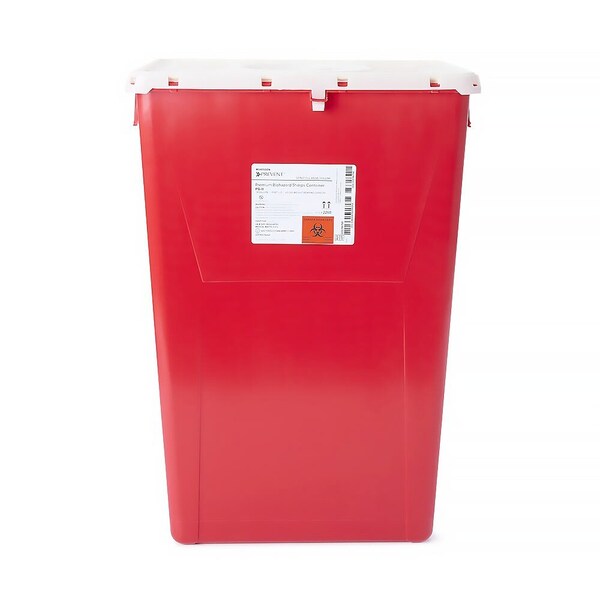 Mckesson Sharps Container Red Base 24-3/5 H X 17-3/10 W X 13 L Inch Vertical Entry 18 Gallon, 7PK 2268 - main