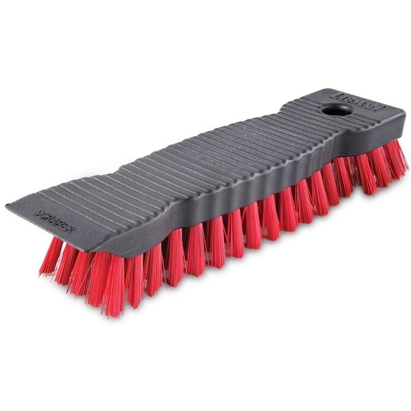 Libman Heavy-Duty Scrub Brush, 1-1/8 in L Trim, PET, Red, 9 in W Brush, 9-1/2 in OAL 513 - main