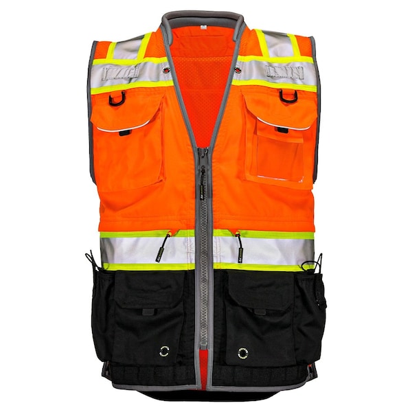 Dome75 OMNI Series Black Bottom Solid Front Heavy-Duty Utility Vest with MUL System & ProPocket MD OV8725 - main