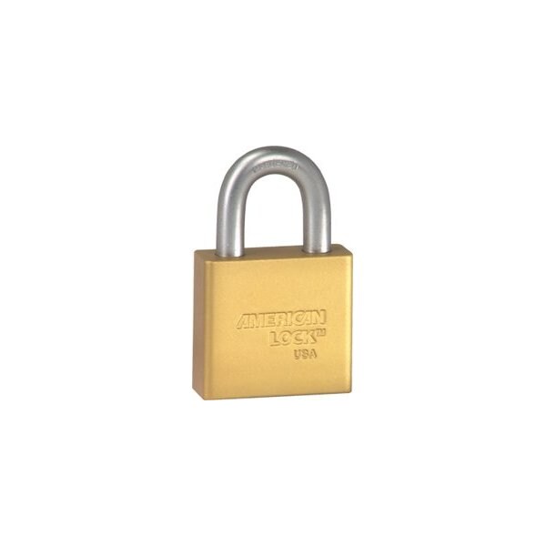 Master Lock Co Padlock 1-1/8in Shackle Yellow Aluminum Body A1305KD YLW - main