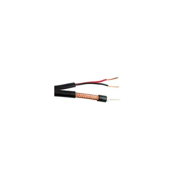 Cable Wholesale RG6/U Siamese Coaxial + Power Cable, 18AWG Solid Bare Copper Coax, 18/2 Stranded Copper Power, 10X4-28222NF - main