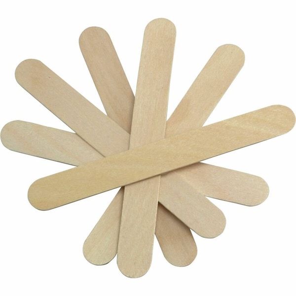 Medline Non-Sterile Tongue Depressors, Wood, 6" Length, 500/Box MDS202065 - main