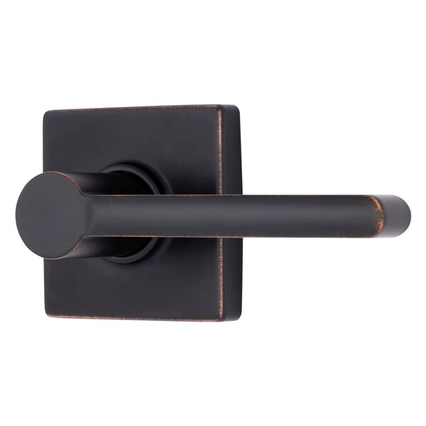 Brinks Mendocino Series Passage Contemporary Lever Square Rose Tuscan Bronze Finish E2427-150 - main