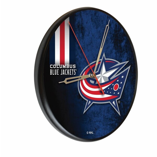 Holland Bar Stool Co Columbus Blue Jackets 13" Solid Wood Clock WClkPBlk03ColBlu - main