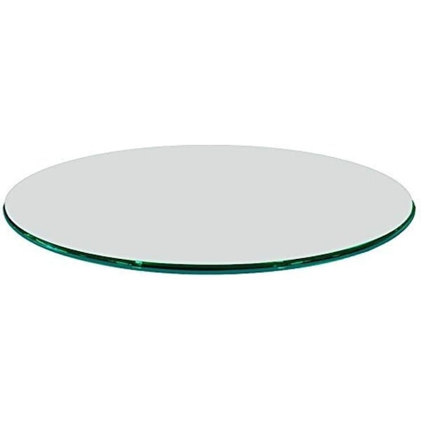 Fab Glass And Mirror 30in in Round Glass Table Top 3/4in Thick Tempered Ogee Polish, 30inch, Clear, Wall Mirror 30RD19MMOGTE - main