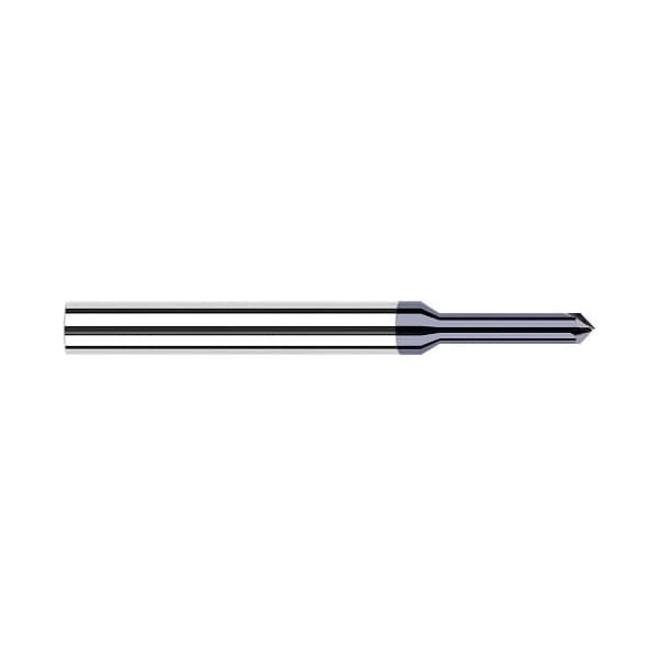 Harvey Tool 0.0620in (1/16) Neck DIA x 0.3120in (5/16) Reach x 45Deg. per side Carbide Pointed Chamfer Cutter 692645-C3 - main