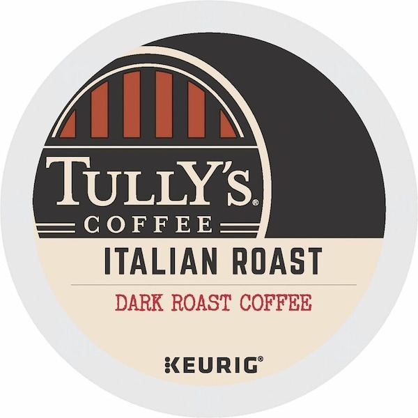 Tullys Coffee Tully's Coffee K-Cup Italian Roast Coffee, Compatible with Keurig Brewer, Regular, Dark, 24PK 5000330029 - main