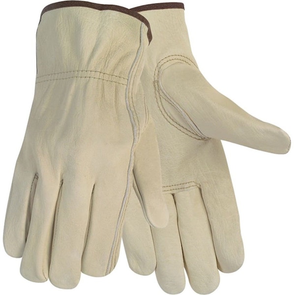 Mcr Safety Leather Gloves, L 2 PK 3215L - main