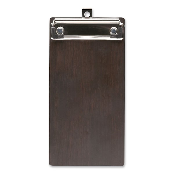 Excello Global Products Check/Menu Holder, 4 x 8.1, Dark Woodgrain/Silver SPLS-MENU-4X8CB - main