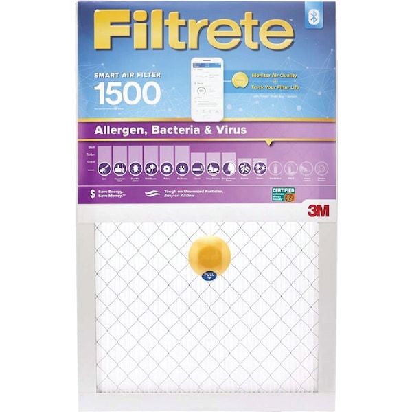 Filtrete 16'' x 25'' x 1'' 1500 MPR Allergen Bacteria & Virus Smart Furnace Filter MERV 12 S-2001-4 - main