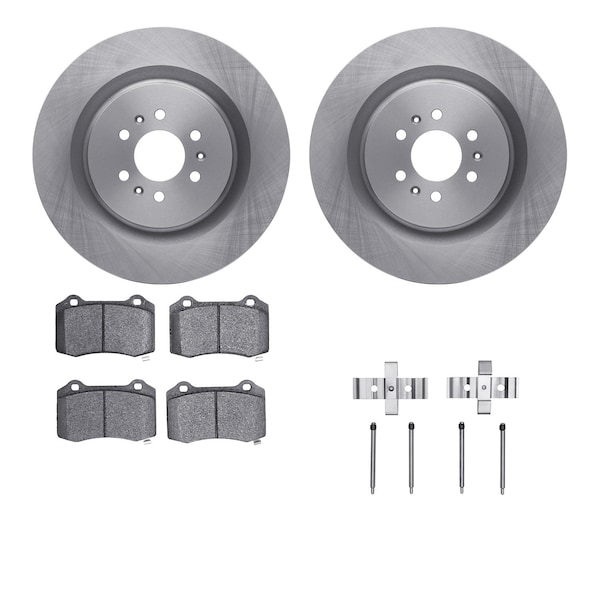 Dynamic Friction Co DFC Rotors with EURO 5000 Ceramic Brake Pads includes Hardware 6612-46021 - main
