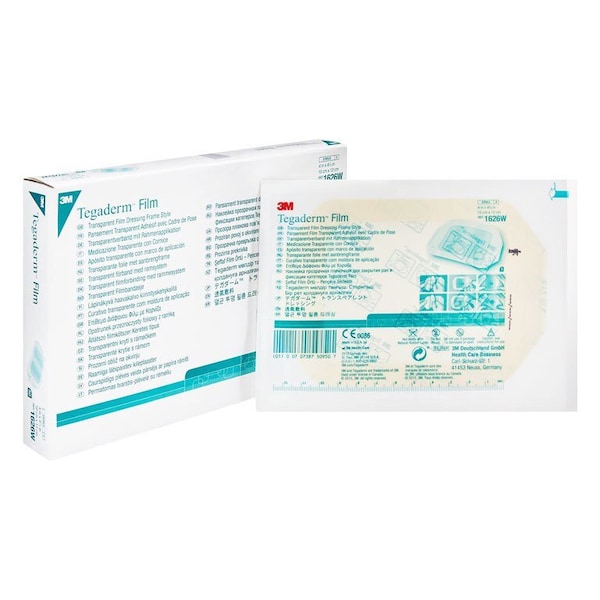 3M Tegaderm Frame Style Transparent Dressing, 4"x4.75" MMM1626H - main