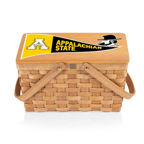 Picnic Time Family Of Brands NCAA App State Mountaineers Poppy Personal Picnic Basket 124-00-299-794-0 - main