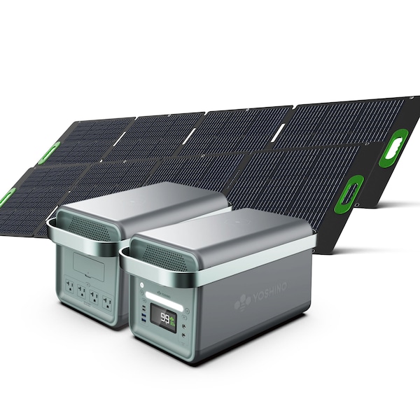 Yoshino Solid-State Portable Power Station 2000W/3000W Surge 1326Wh w/ 400W Portable Solar Panel Bundle K20SP22 - main