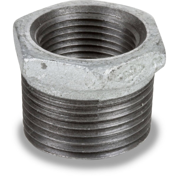 Usa Industrials Pipe Fittings, Galvanized Malleable Iron, Class 150, Hex Bushing, 1-1/4in NPT Male x 1/4in NPT ZUSA-PF-21006 - main