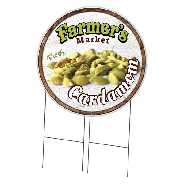 Signmission Farmers Market Cardamom Double Sided Corrugated Plastic Circle Yard Sign, C-36-CIR-DS-WS-Cardamom C-36-CIR-DS-WS-Cardamom - main