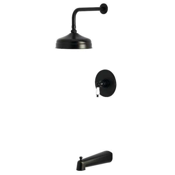 Kingston Brass Single-Handle Pressure Balanced Tub and Shower Faucet, Matte Black KB6330PL - main