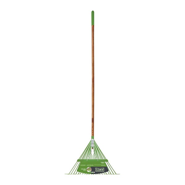 Ames 22-Tine Leaf Rake, Steel Head, Hardwood Handle, Cushion Grip 2915612 - main