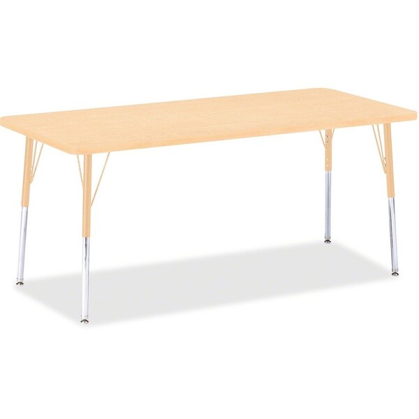 Jonti-Craft Berries Rectangle Activity Table, 30 in. x 72 in., A-height, Maple/Maple/Camel 6413JCA251 - main