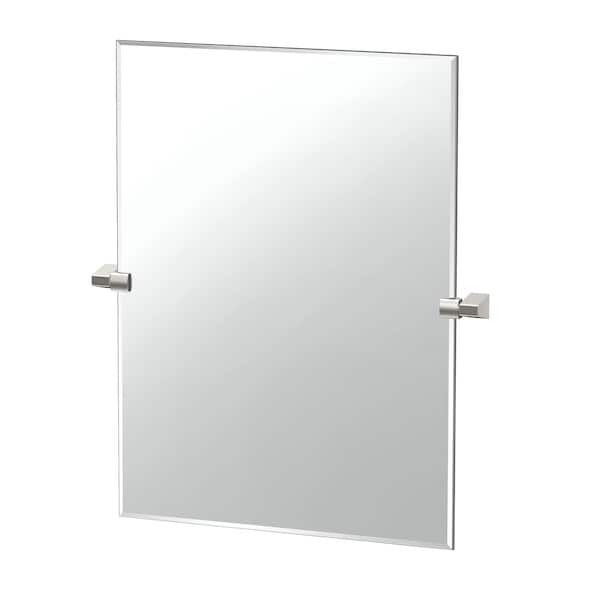 Gatco A-Line 31.5" Frameless Rectangle Mirror, Satin Nickel 5669S - main