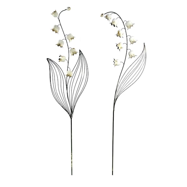 Alpine Multicolored Metal 58 in. H X 12 in. L X 1 in. W Flower Outdoor Garden Stake MCC734A - main