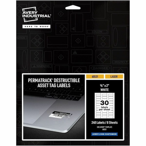 Avery PermaTrack Destructible Asset Tag, PK240 60531 - main
